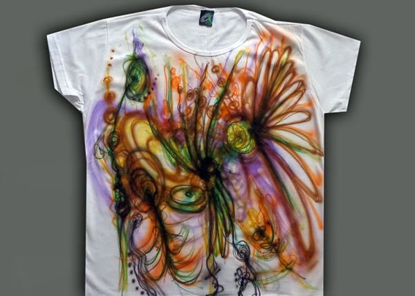 Camiseta Baby Look Motivos em aerógrafo, ref: 1a6