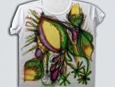 Camiseta Baby Look aerografada ref. 1a4
