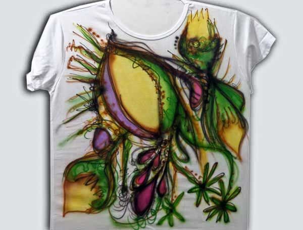 Camiseta Baby Look aerografada ref. 1a4