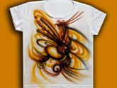 Camiseta Baby Look aerografada ref. 1b7