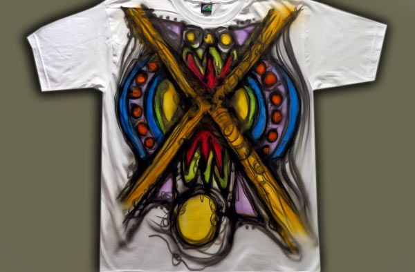 Camiseta Modelo Básico Aerografada Ref. 1a5