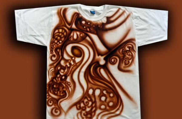 Camiseta Modelo Básico, Aerografada, Ref. 1b6