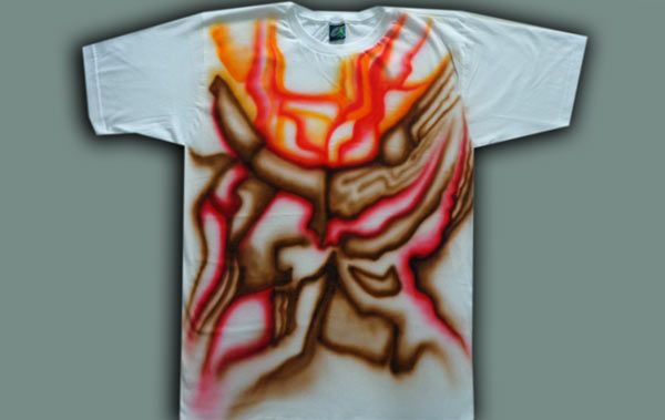 Camiseta com Aerografias, Modelo Básico, ref. 1a7